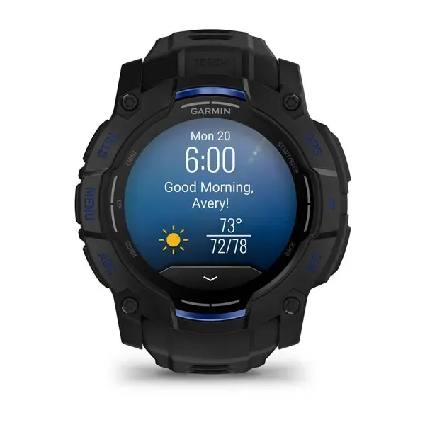 Garmin Instinct 3 50mm AMOLED Smartwatch, Black