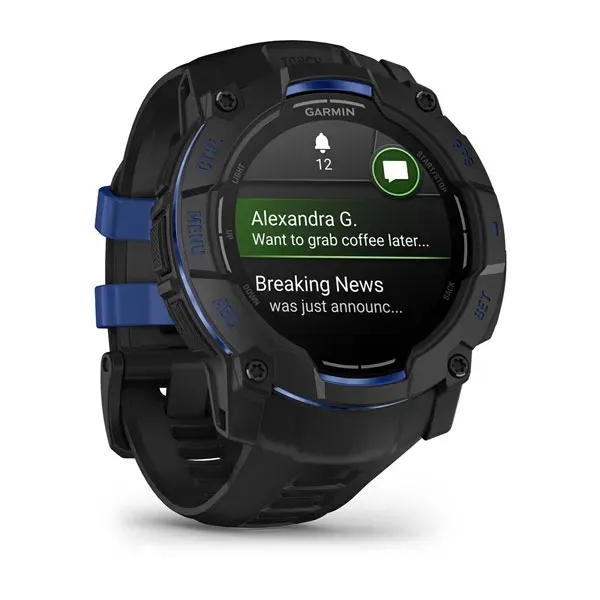 Garmin Instinct 3 50mm AMOLED Smartwatch, Black