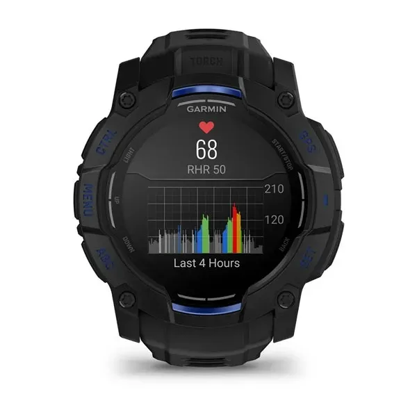 Garmin Instinct 3 50mm AMOLED Smartwatch, Black