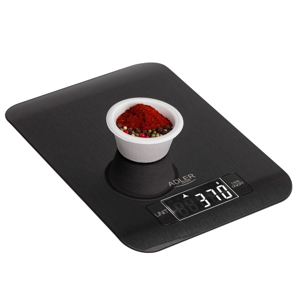 Adler AD 3183b Kitchen Scale, 5 kg, 1 g, Black