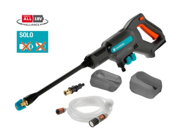 Gardena AquaClean 24 / 18V - batteridriven h&ouml;gtryckstv&auml;tt Solo (utan batteri)