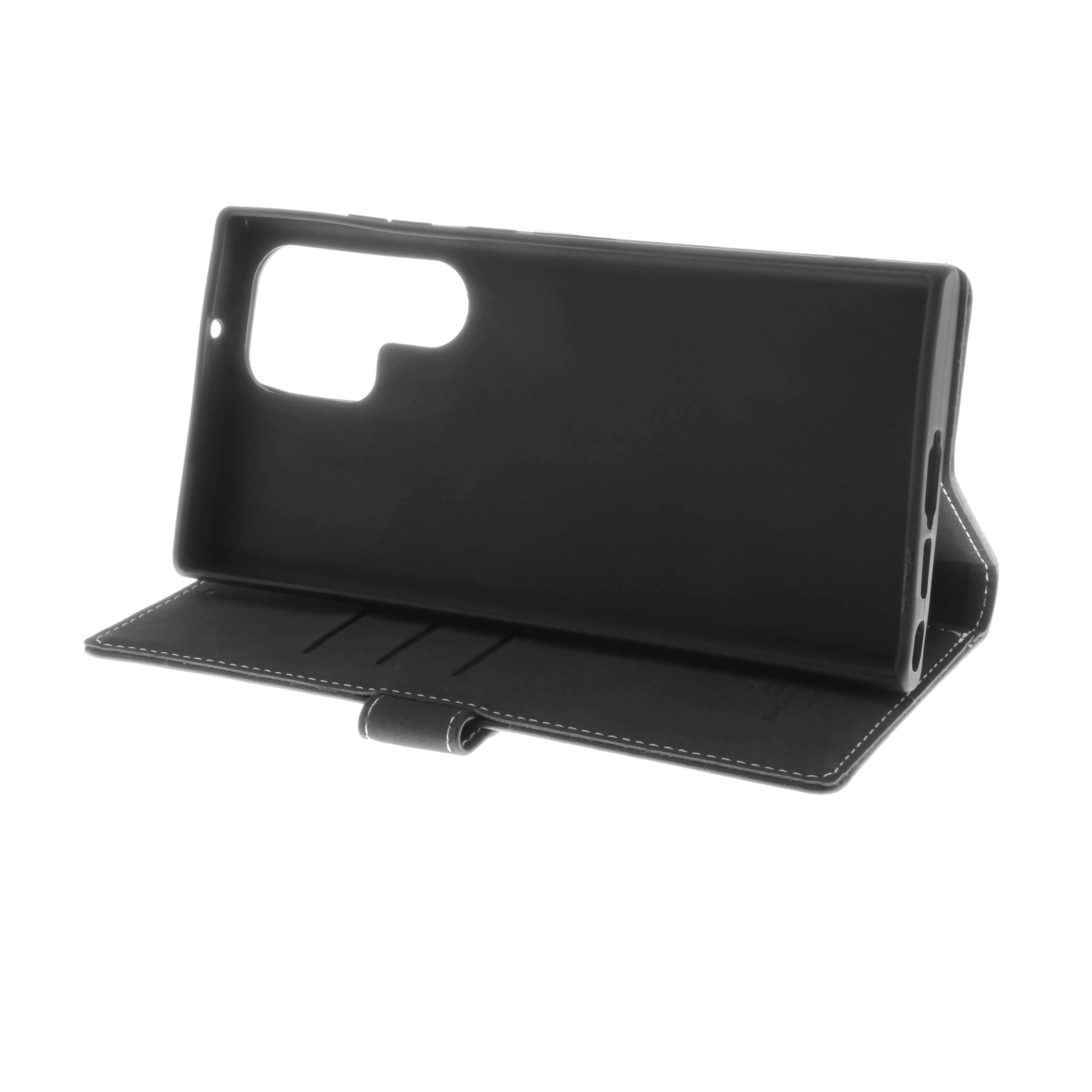 Insmat Flip Case, Galaxy S23 Ultra - Wallet Case, Black