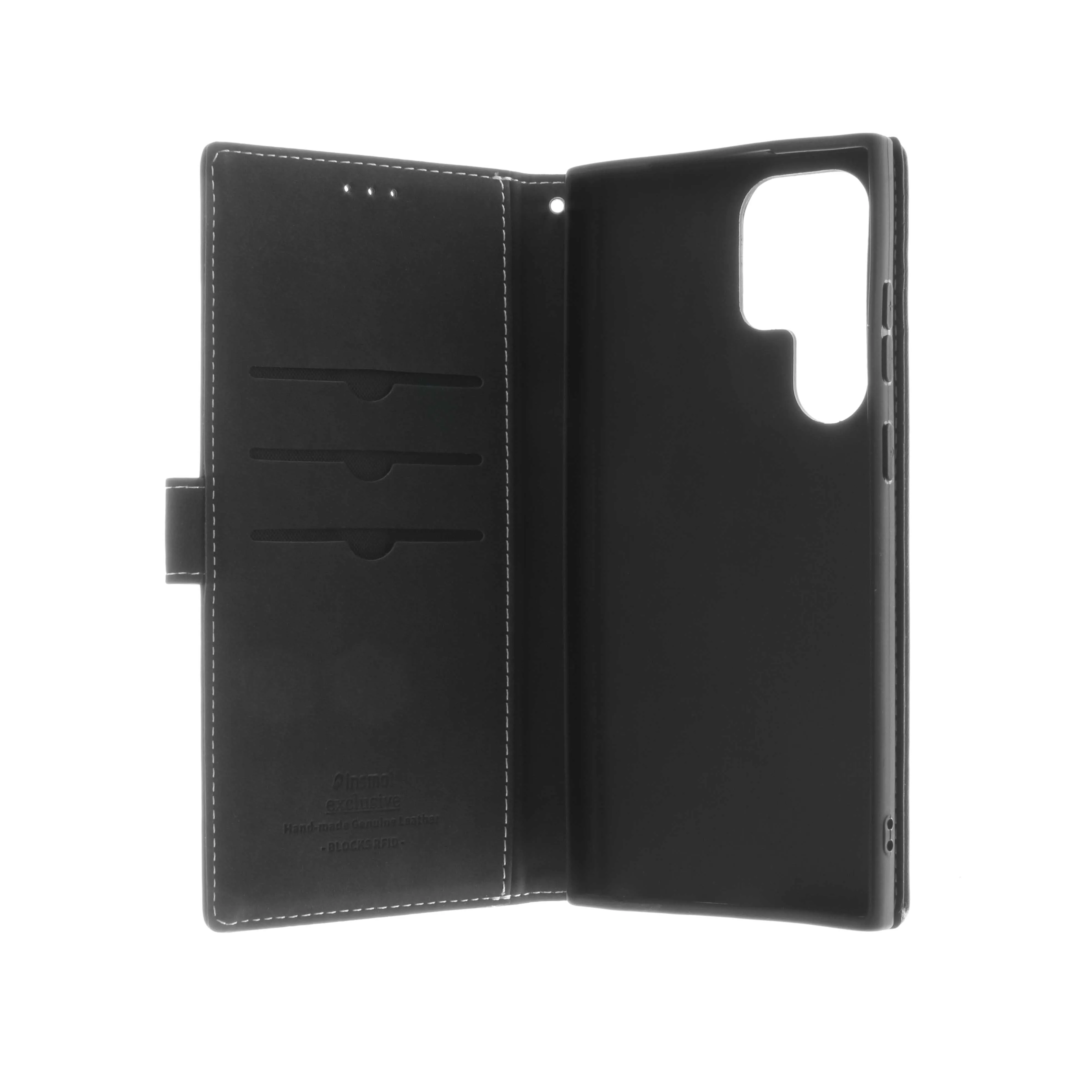 Insmat Flip Case, Galaxy S23 Ultra - Wallet Case, Black