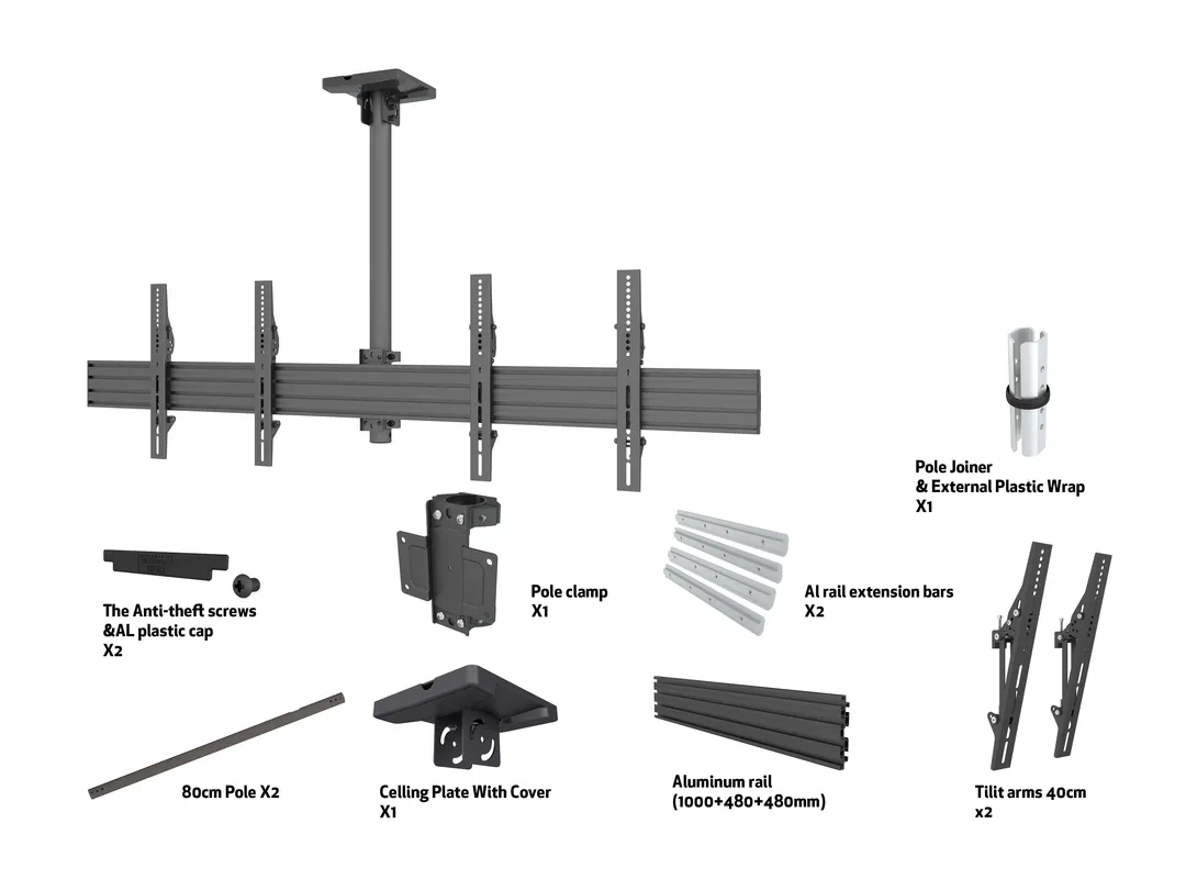 M Menu Board Mount Pro MBC2X1U