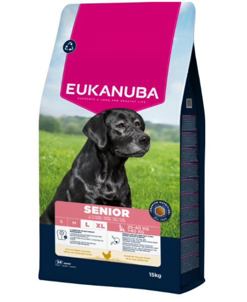 Eukanuba Senior Large Breed Fresh Chicken, Dry food for dogs, 15kg