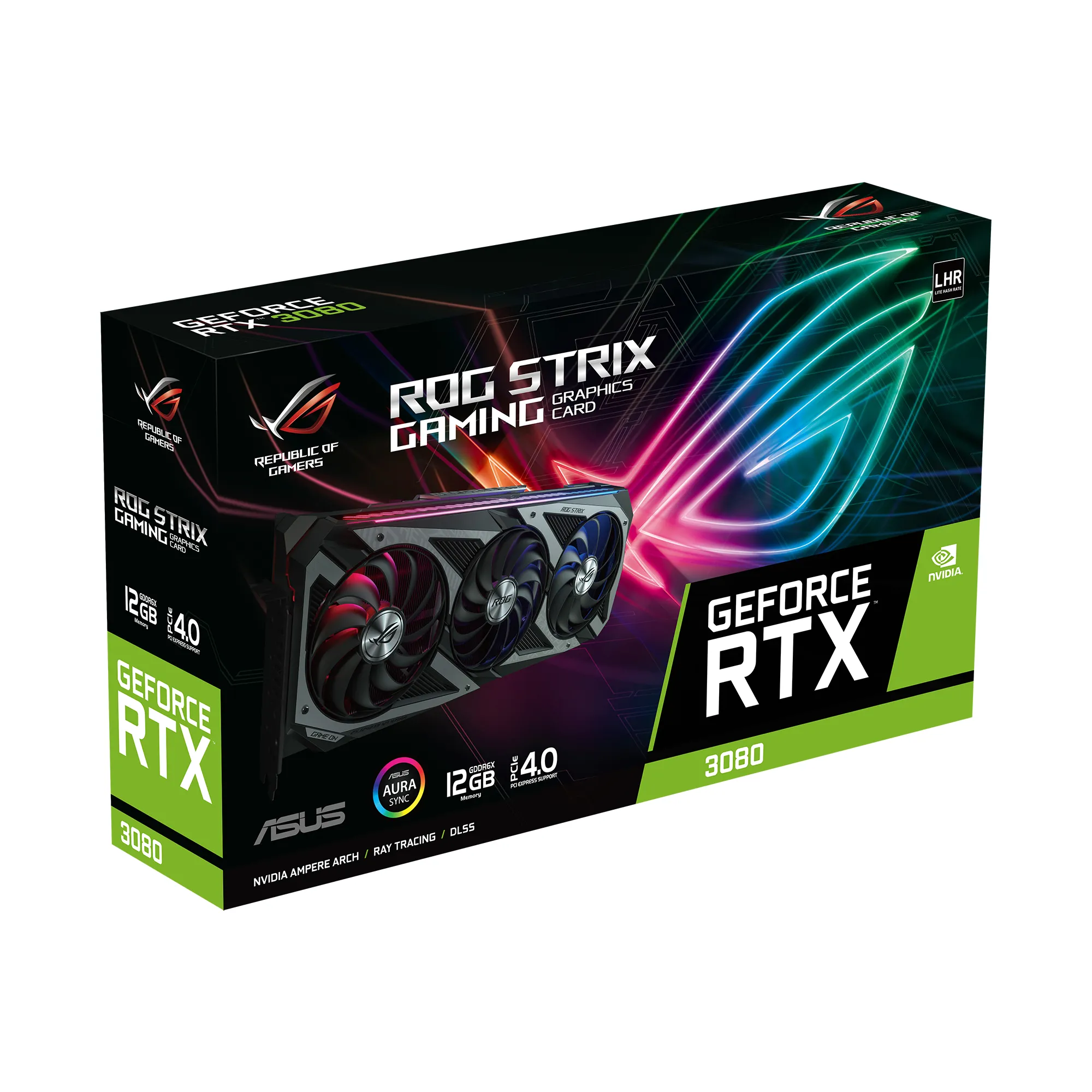 Asus GeForce RTX 3080 ROG Strix 12 Gt (LHR) -näytönohjain