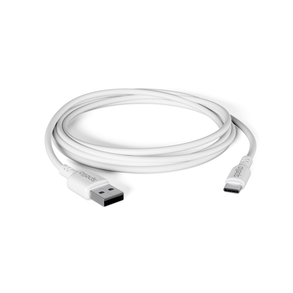 Spello USB-C to USB-A cable, 18W, 1.2 m, White