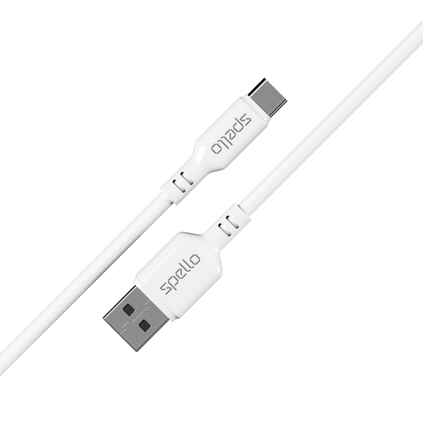 Spello USB-C to USB-A cable, 18W, 1.2 m, White