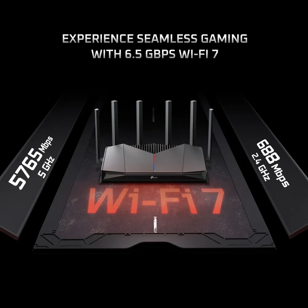 TP-Link Archer GE400 Gaming Router, Wi-Fi 7, BE6500, Dual-band, with 2.5G WAN