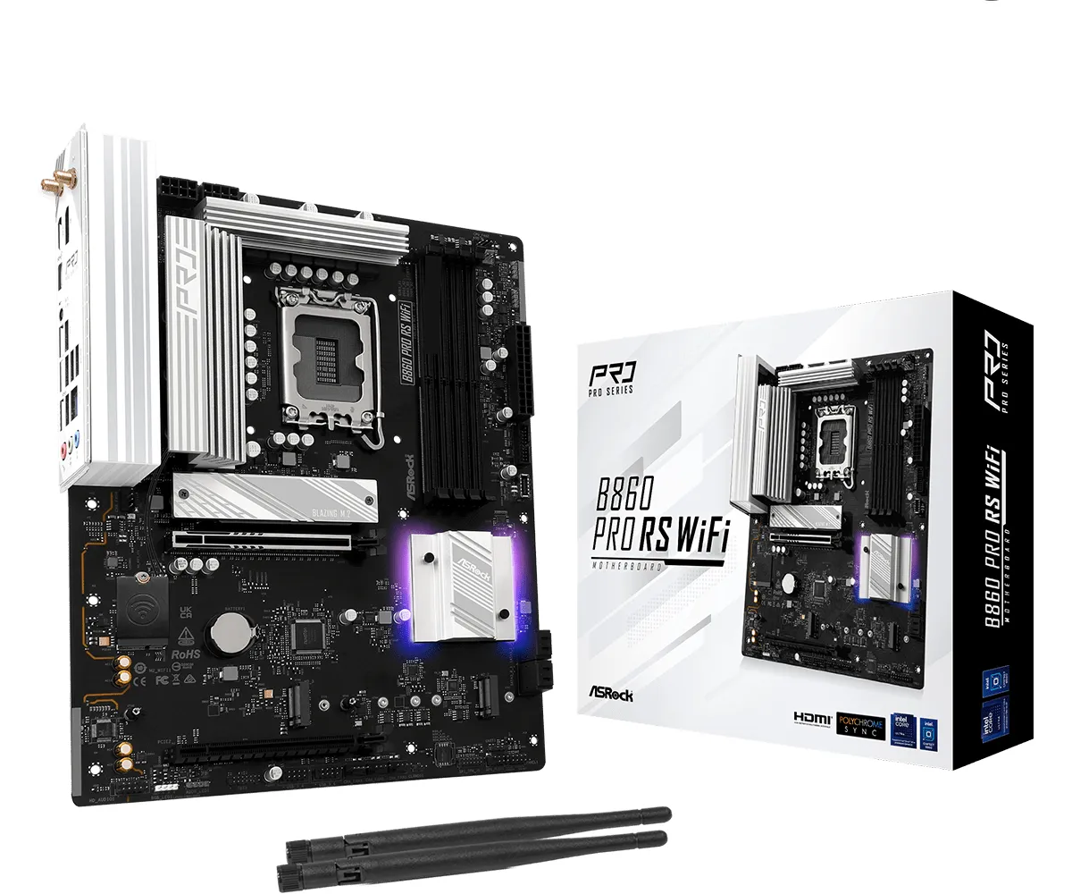 ASRock B860 Pro RS WiFi 6E LGA 1851 ATX DDR5 - motherboard