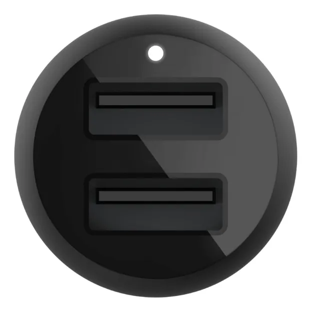 Dual USB-A Car Charger w/1M PVC A-C 24W