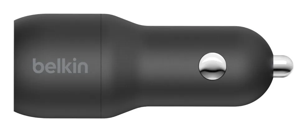 Dual USB-A Car Charger w/1M PVC A-C 24W