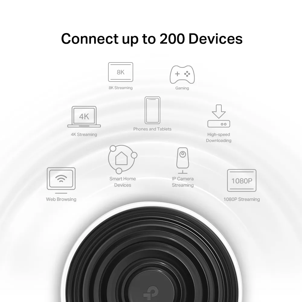 TP-Link Deco XE75 mesh WiFi-system, Wi-Fi 6E, AXE5400, Tri-band, 1 st, vit