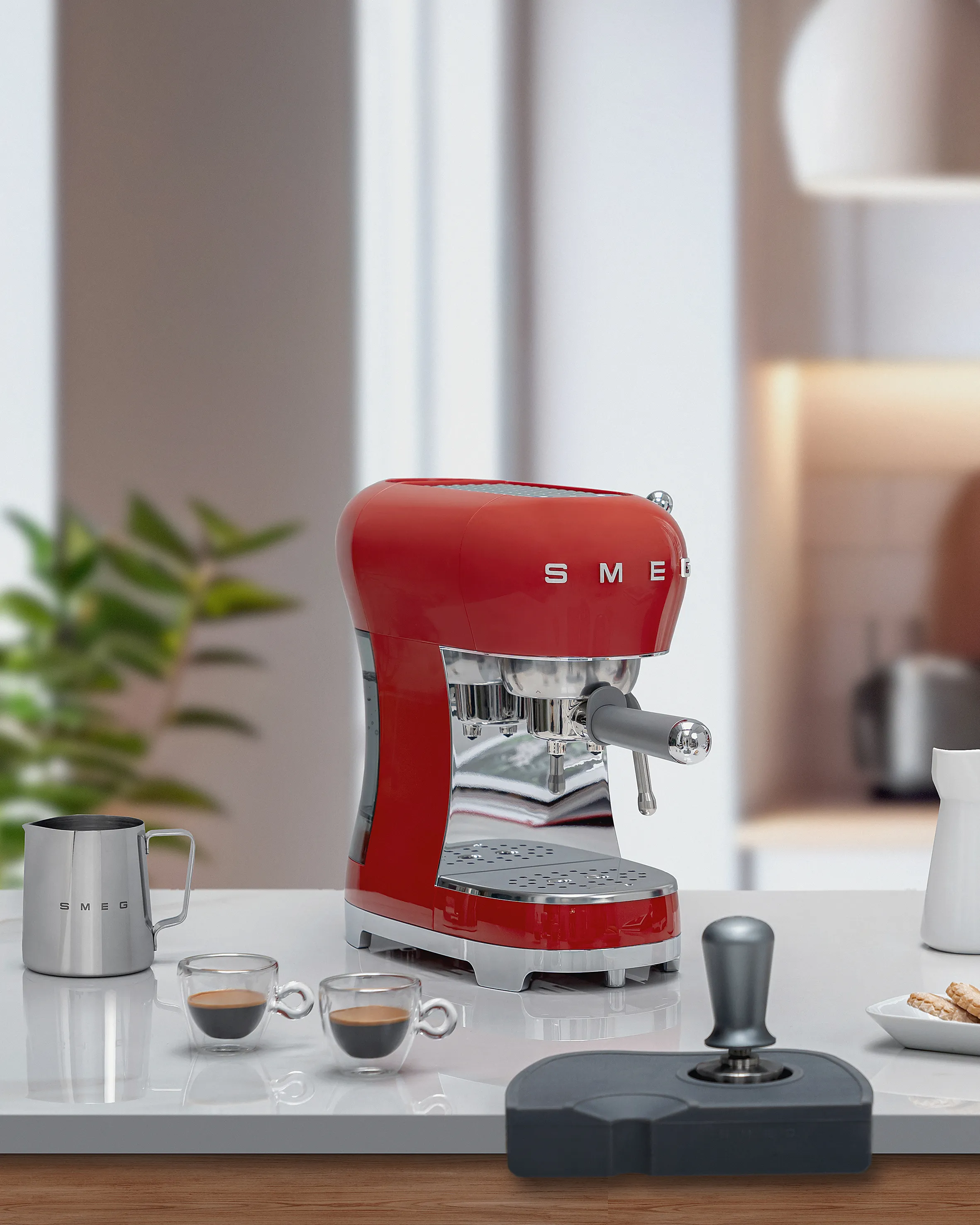 Smeg 50's Style ECF02RDEU - espressomaskin, Röd