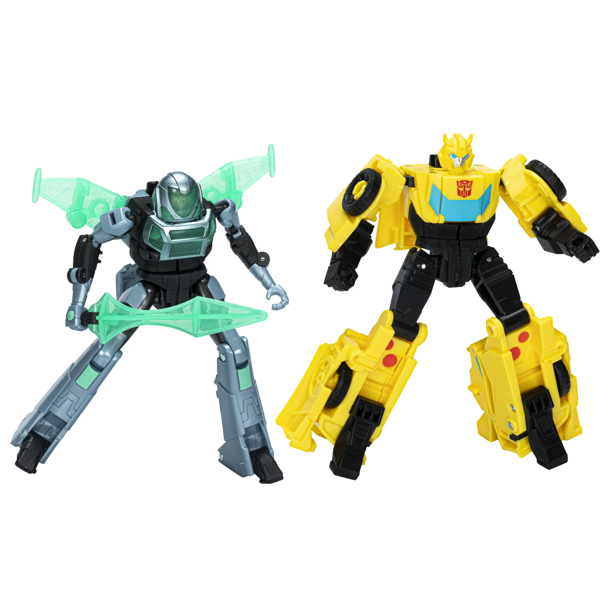 Hasbro Transformers EarthSpark Cyber-Combiner Bumblebee and Mo Malto toy figure