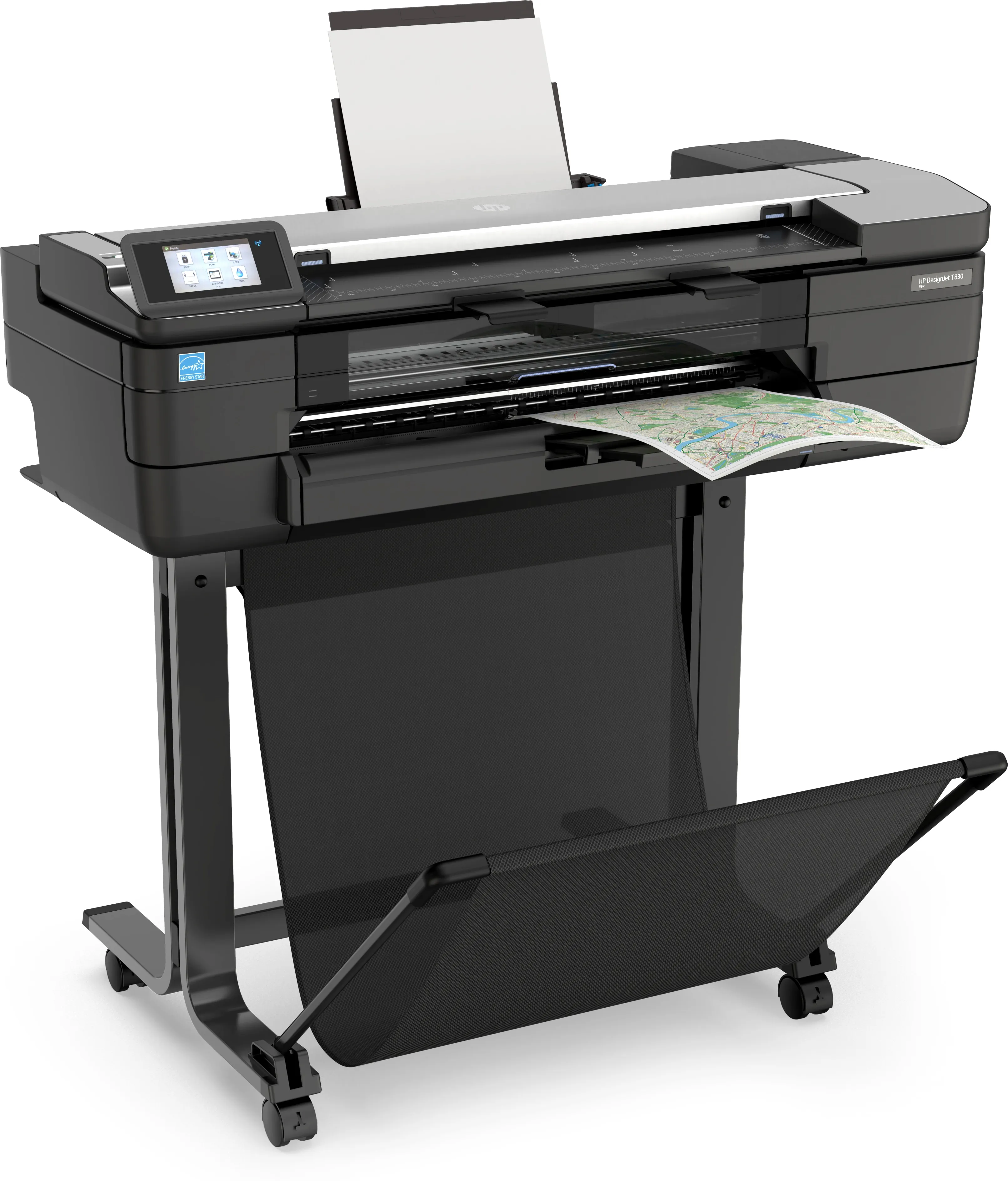 HP DesignJet T830 - 24&quot; monitoimitulostin - v&auml;ri - mustesuihku - 610 x 2770 mm (alkuper&auml;inen) - Rulla (61 cm) (media) - jopa 0.43 min/sivu (tulostus) - 1 rulla