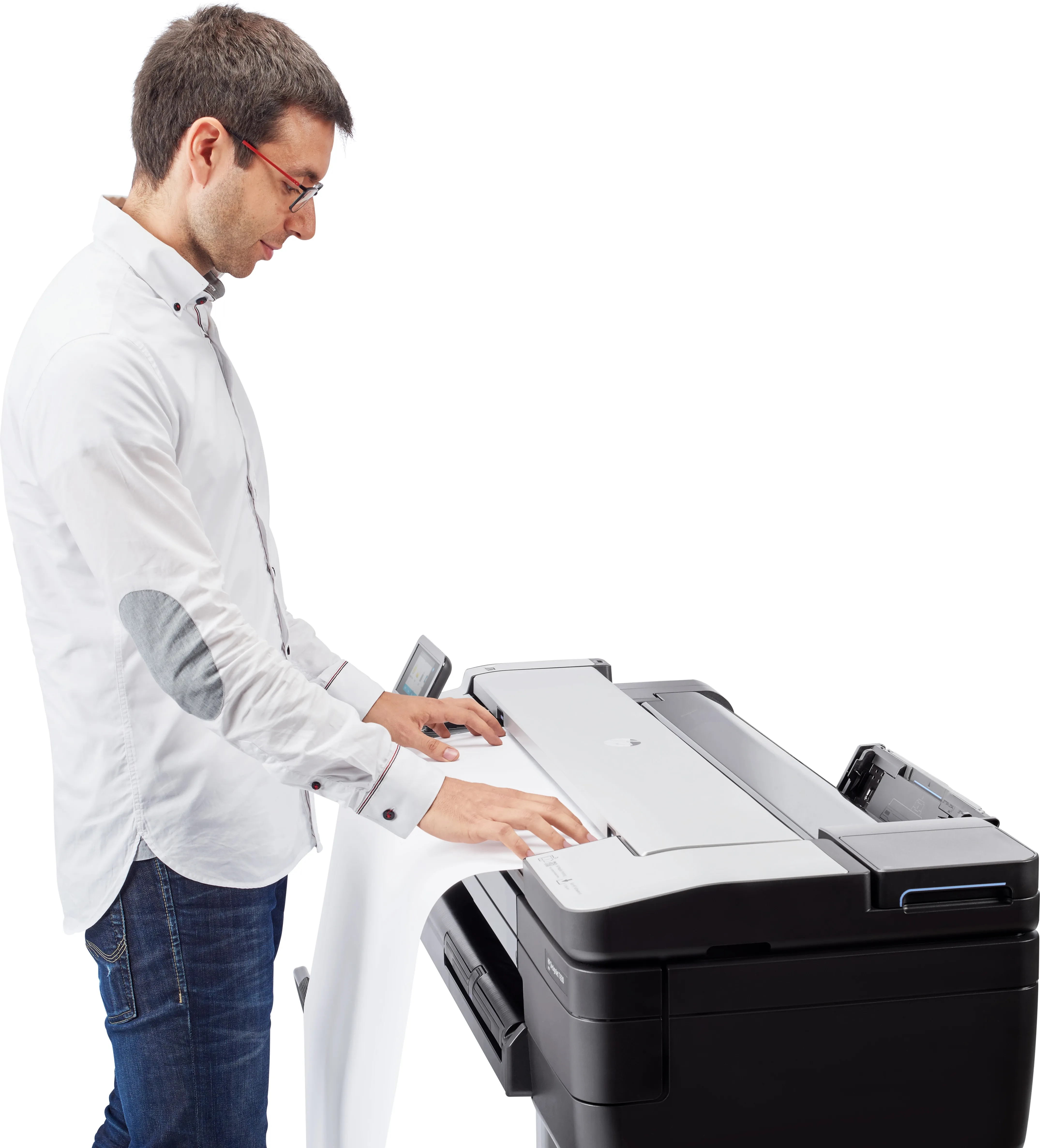 HP DesignJet T830 - 24&quot; monitoimitulostin - v&auml;ri - mustesuihku - 610 x 2770 mm (alkuper&auml;inen) - Rulla (61 cm) (media) - jopa 0.43 min/sivu (tulostus) - 1 rulla