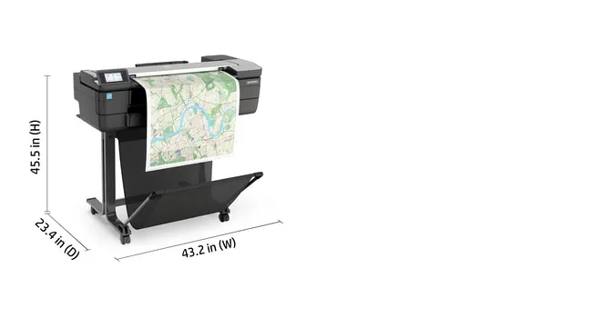 HP DesignJet T830 - 24&quot; monitoimitulostin - v&auml;ri - mustesuihku - 610 x 2770 mm (alkuper&auml;inen) - Rulla (61 cm) (media) - jopa 0.43 min/sivu (tulostus) - 1 rulla