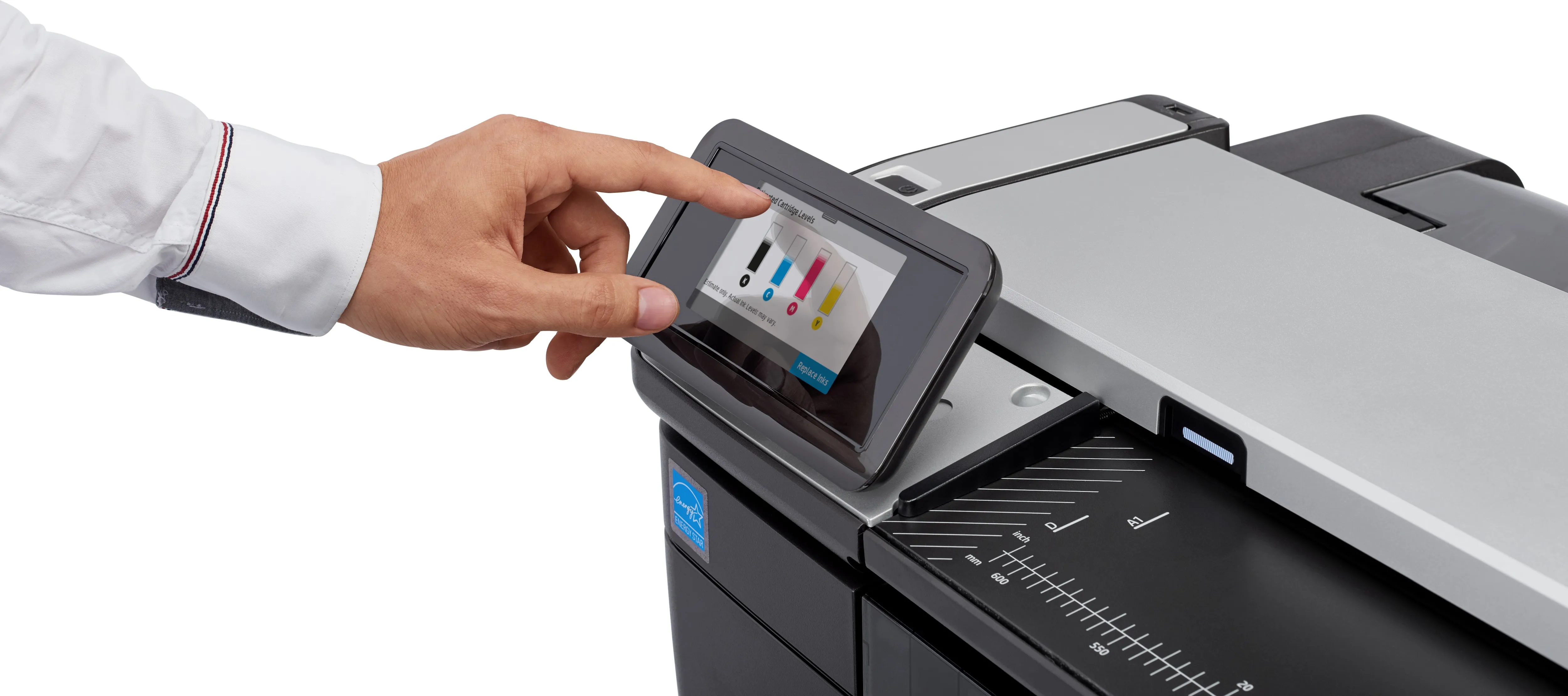 HP DesignJet T830 - 24&quot; monitoimitulostin - v&auml;ri - mustesuihku - 610 x 2770 mm (alkuper&auml;inen) - Rulla (61 cm) (media) - jopa 0.43 min/sivu (tulostus) - 1 rulla