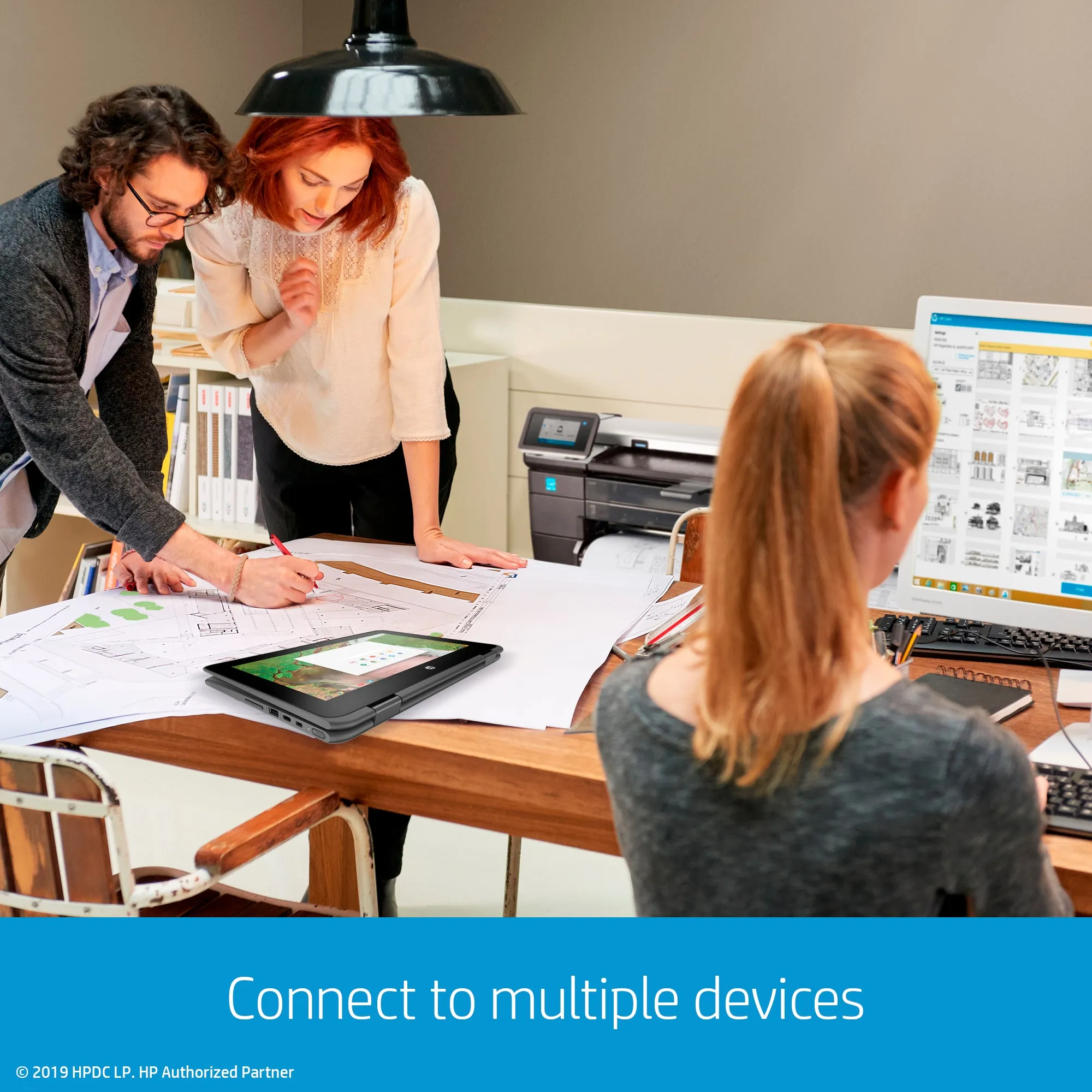 HP DesignJet T830 - 24&quot; monitoimitulostin - v&auml;ri - mustesuihku - 610 x 2770 mm (alkuper&auml;inen) - Rulla (61 cm) (media) - jopa 0.43 min/sivu (tulostus) - 1 rulla