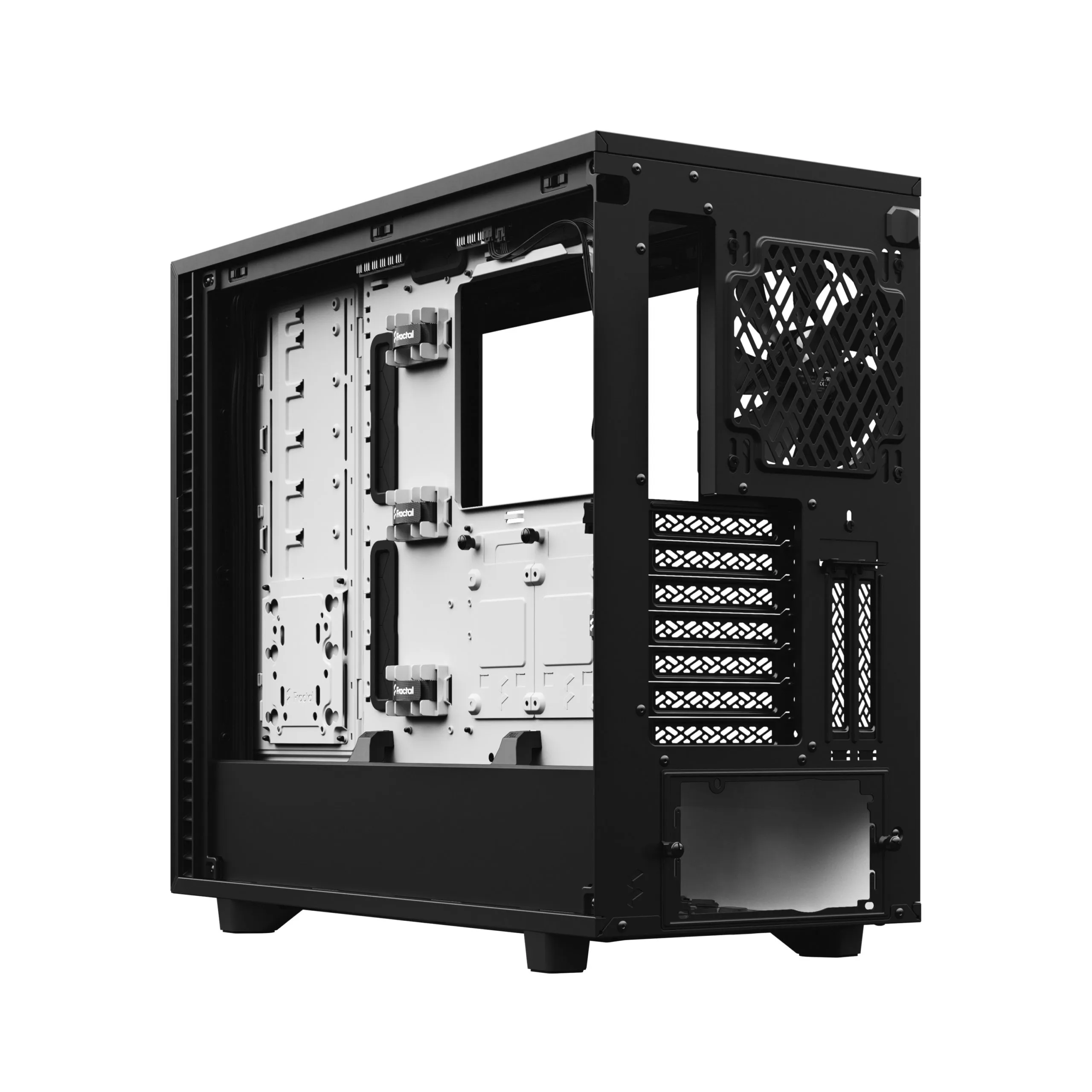 Fractal Design Define 7 - Mid Tower chassi med f&ouml;nster, Black/White / Clear Tint