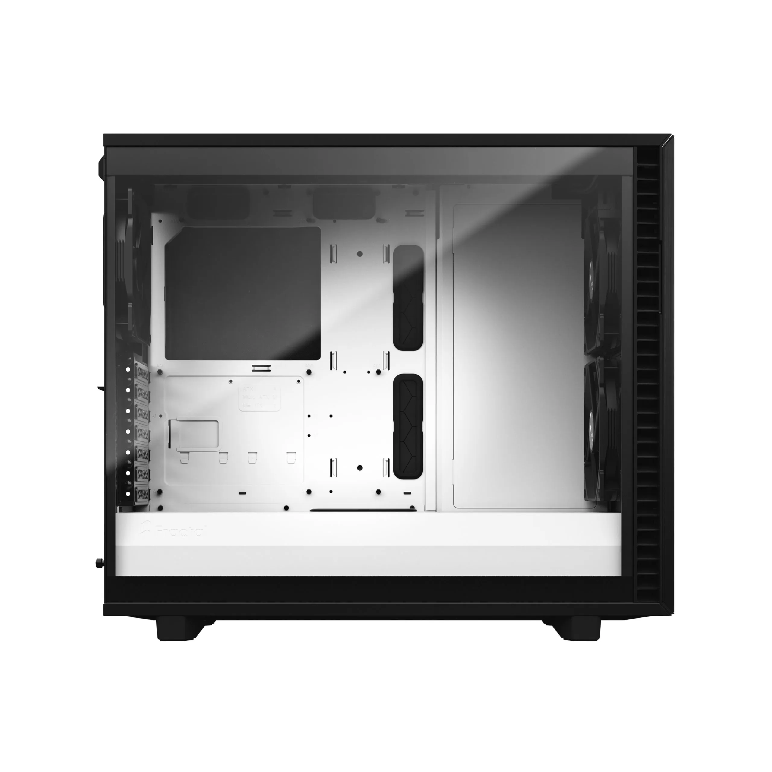 Fractal Design Define 7 - Mid Tower chassi med f&ouml;nster, Black/White / Clear Tint