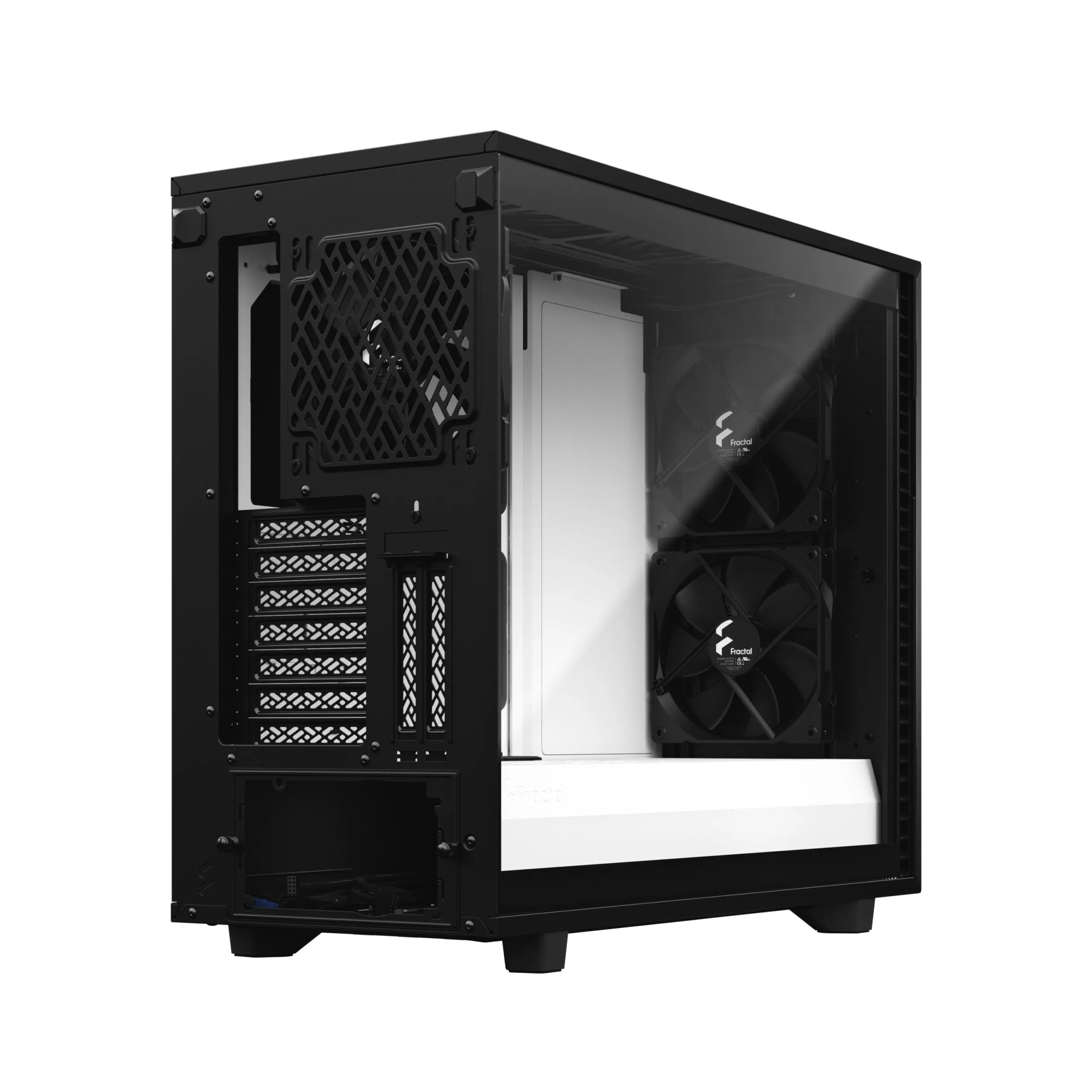 Fractal Design Define 7 - Mid Tower chassi med f&ouml;nster, Black/White / Clear Tint
