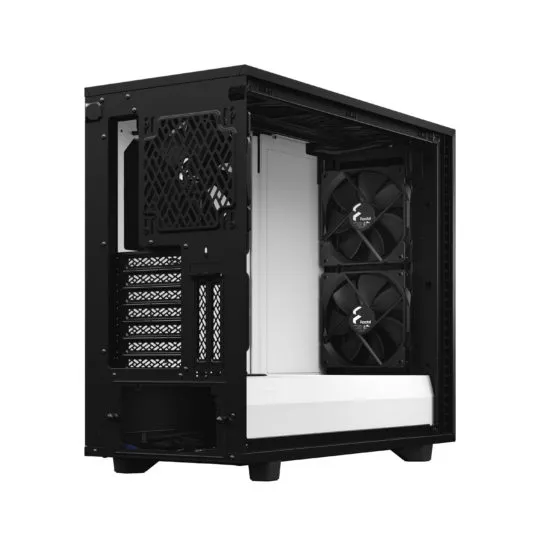 Fractal Design Define 7 - Mid Tower chassi med f&ouml;nster, Black/White / Clear Tint