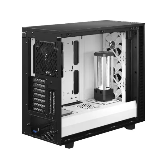 Fractal Design Define 7 - Mid Tower chassi med f&ouml;nster, Black/White / Clear Tint