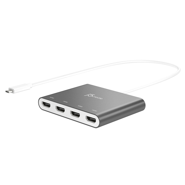 J5 Create USB-C TO 4 PORT HDMI MULTI - MONITOR ADAPTER - adapter, Grey