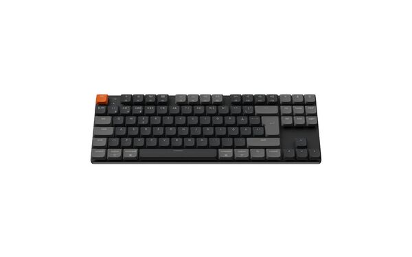 Keychron K1 Version 6 QMK Wireless Mechanical Keyboard, Keychron Low Profile 2.0 Red, Black