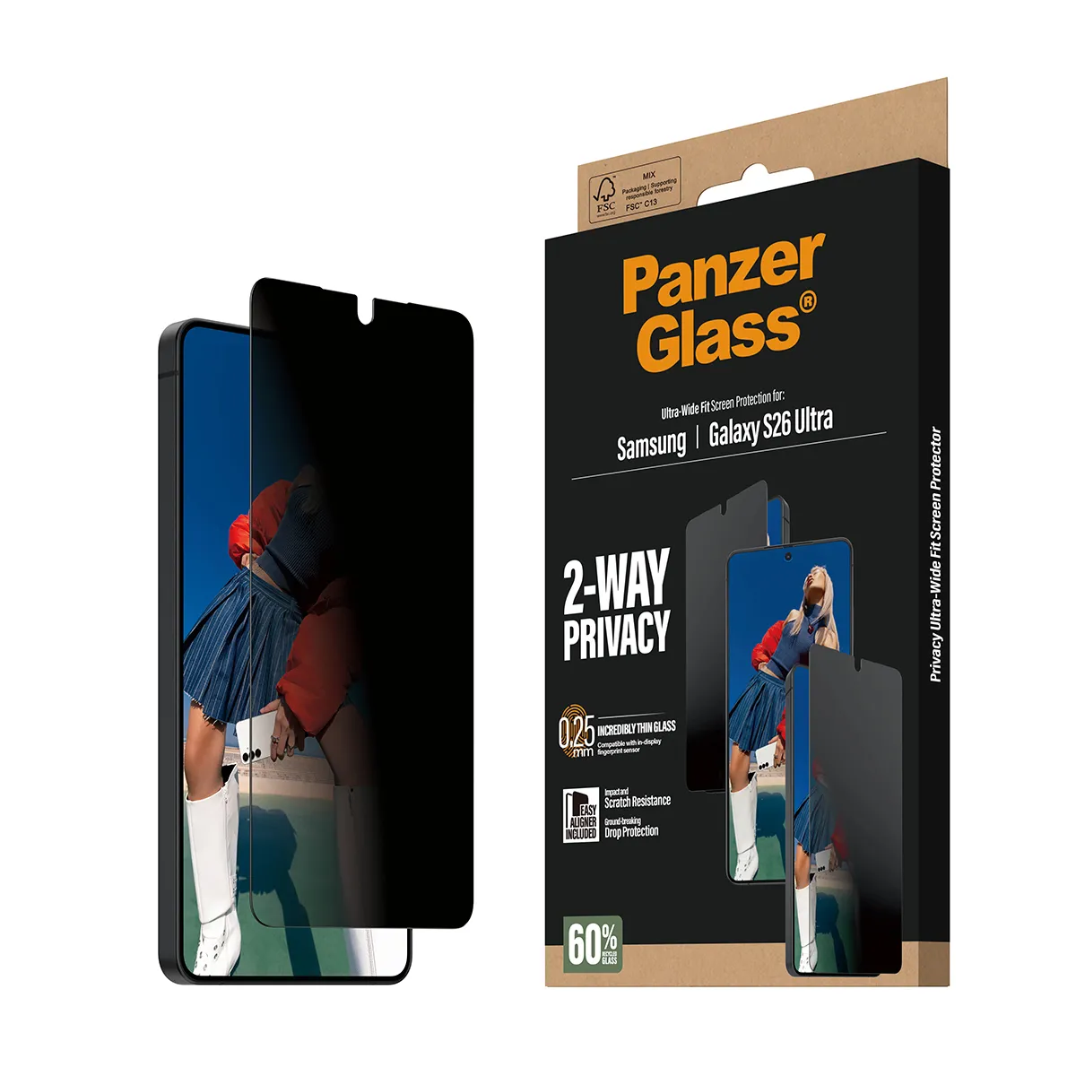 PanzerGlass Ultra-Wide Fit Alignerkit Galaxy S26 Ultra - Screen Protector, Privacy
