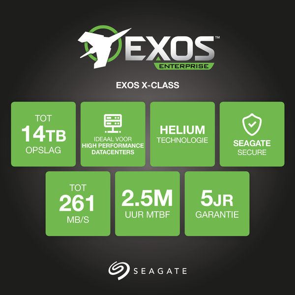 SEAGATE 10TB Exos, 3.5", SATA III, 7200rpm, 256MB - HDD-levy