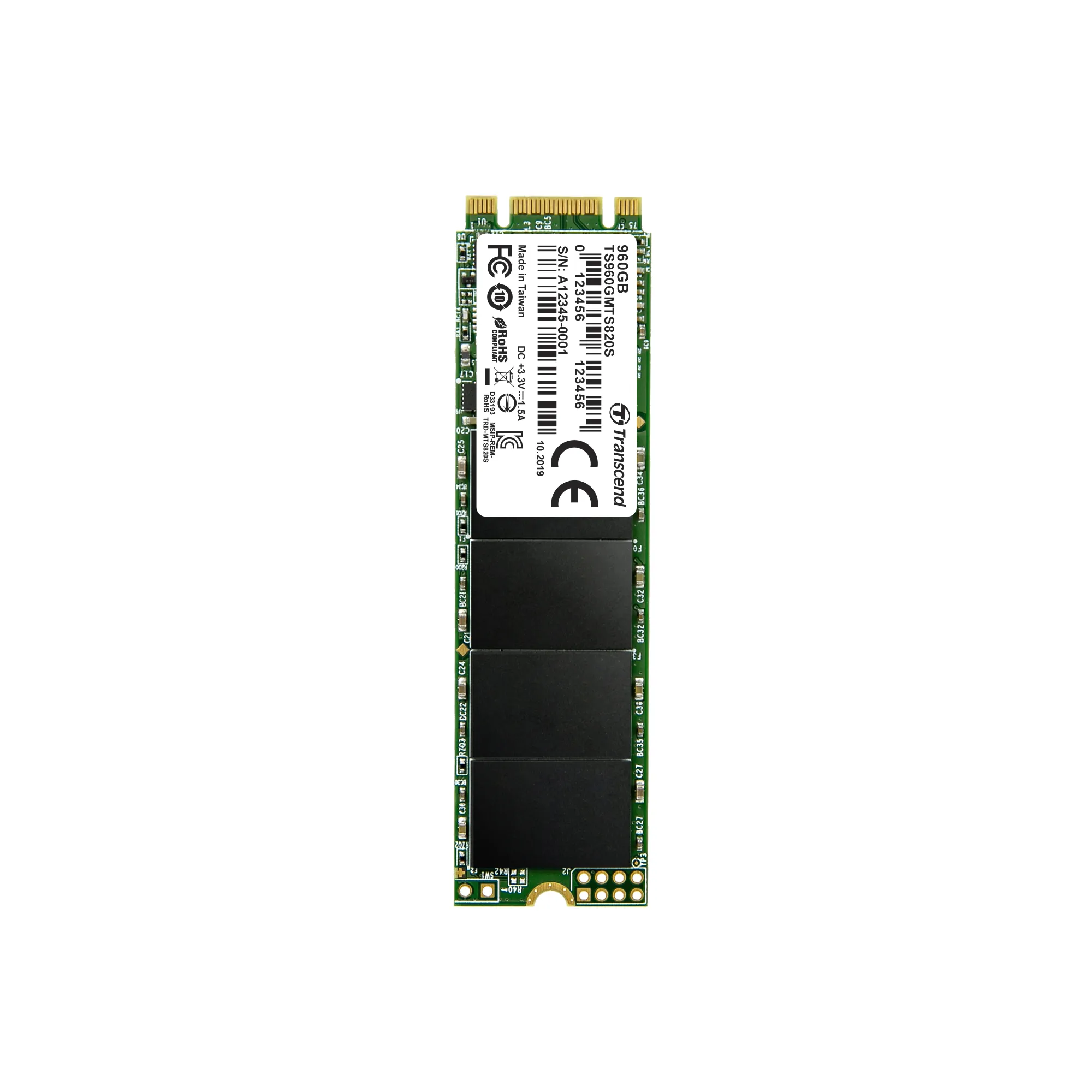Transcend M.2 SSD 820S 960GB 960GB, SATA III, M.2 - SSD
