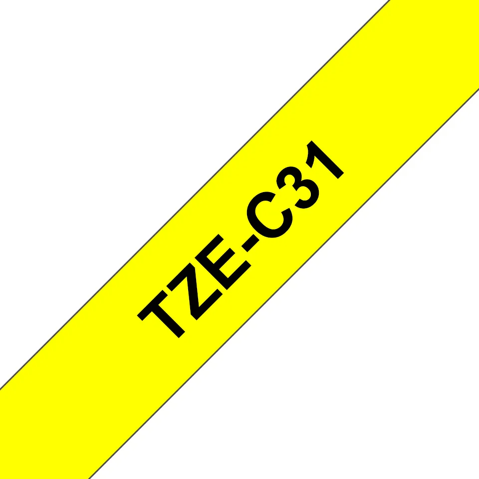 BROTHER TZC31 12 BLACK ON YELLOW