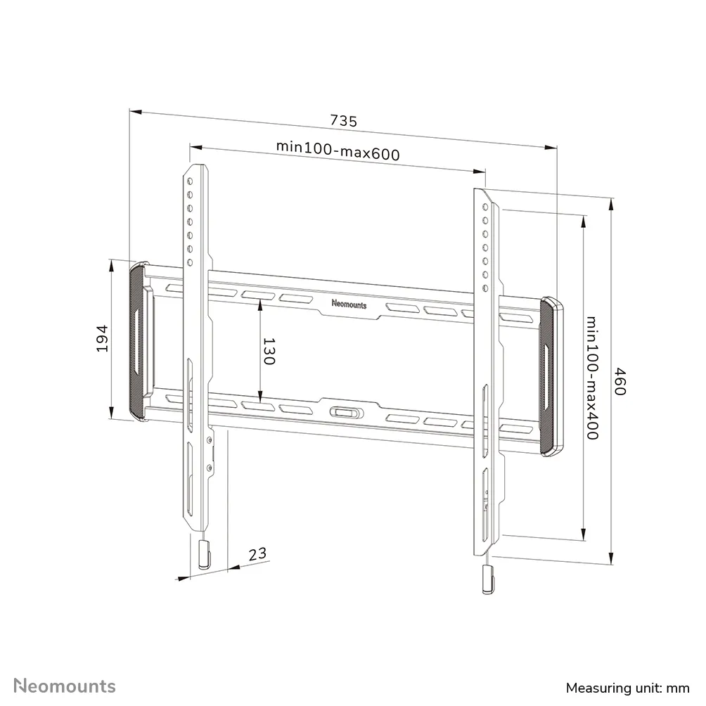 NEOMOUNTS BY NEWSTAR SCREEN WALL MOUNT (FIXED, ULTRA THIN, VESA 600X400)