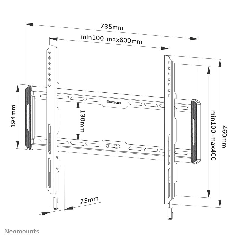NEOMOUNTS BY NEWSTAR SCREEN WALL MOUNT (FIXED, ULTRA THIN, VESA 600X400)