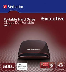 Verbatim Executive ulkoinen kovalevy, 500 GB, 2,5&quot; USB 2.0, viininpun