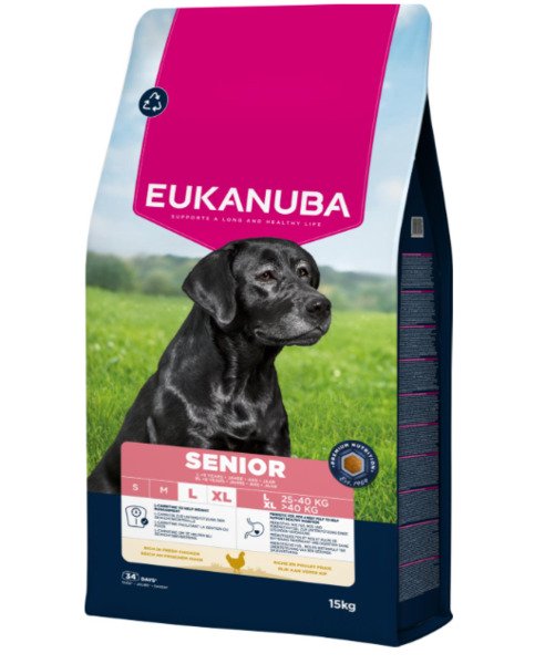 Eukanuba Senior Large Breed Fresh Chicken, Dry food for dogs, 15kg