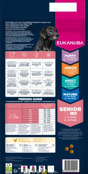 Eukanuba Senior Large Breed Fresh Chicken, Dry food for dogs, 15kg