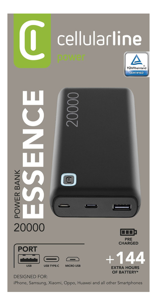 CELLULARLINE Power Bank ESSENCE 20000