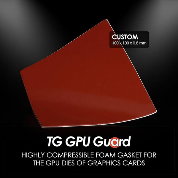 Thermal Grizzly TG GPU Guard 100x100x0.8 mm Thermal Paste Guard, Red