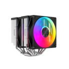 SAMA A60L Dual-Tower CPU Air Cooler, 2 x 120 millimeter ARGB Fans, Silver/Black