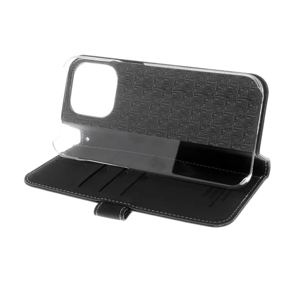 Insmat Flip Case, iPhone 15 Pro Max - Wallet Case, Black