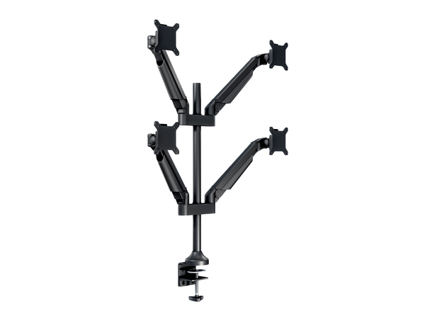 Multibrackets Gas Lift Arm Quad - monitor arm, black, 15"-32", 10Kg