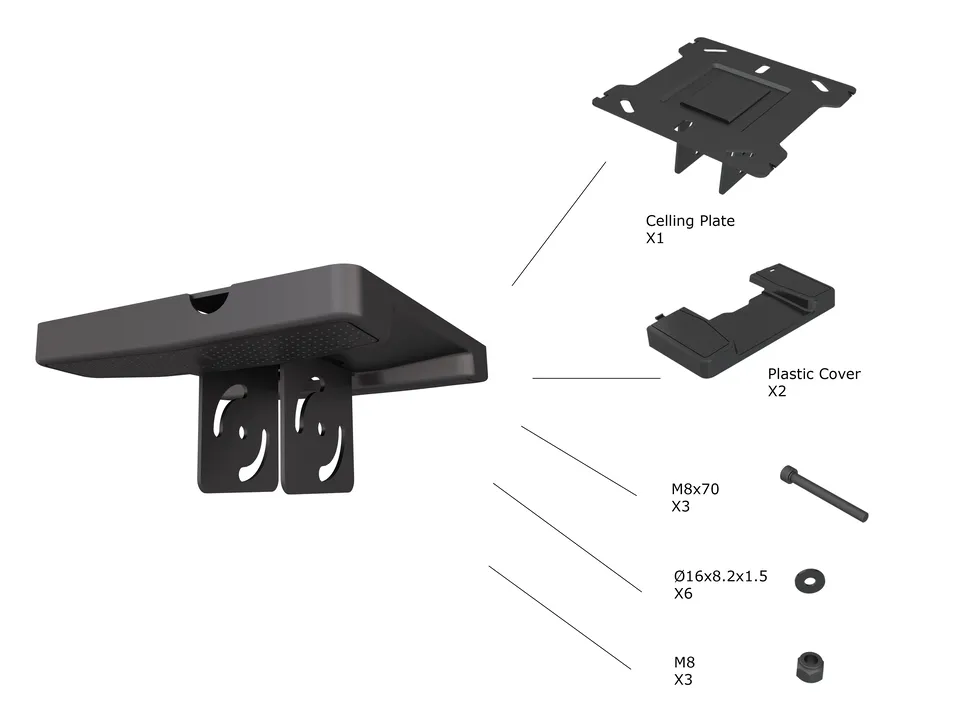 M Pro Series - Ceiling Plate with Plastic Cover