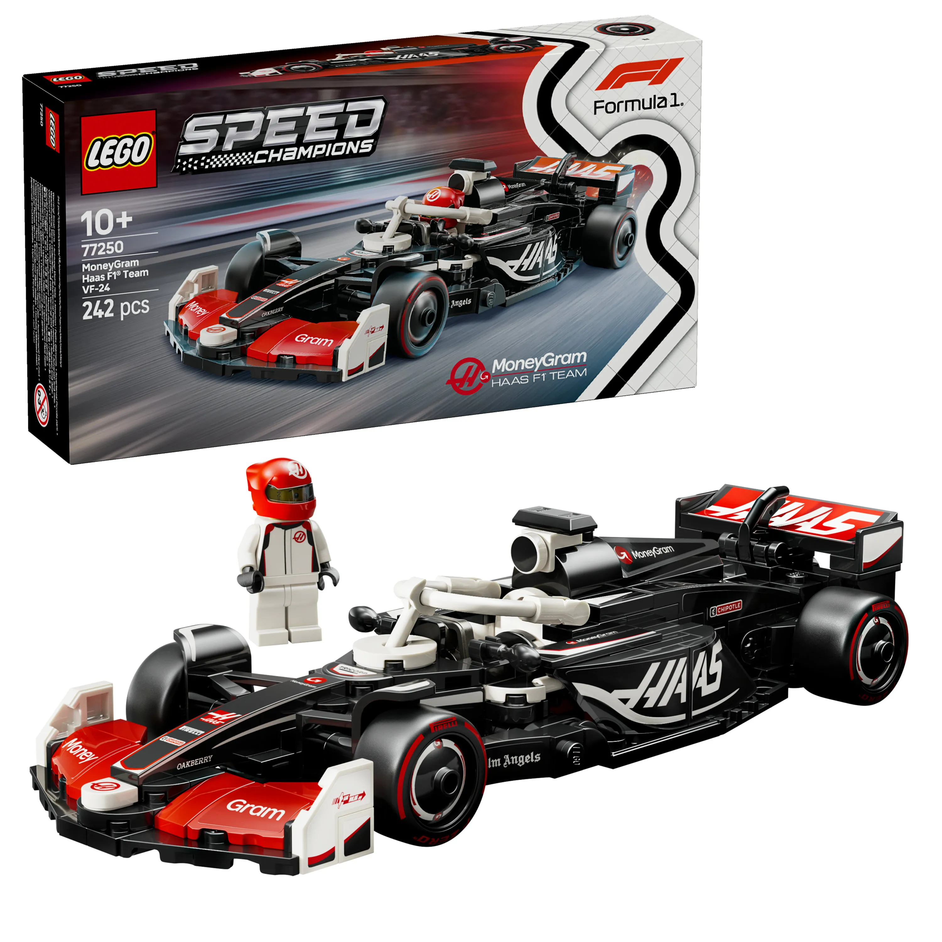 LEGO Speed Champions MoneyGram Haas F1 Team VF-24 Racerbil 77250