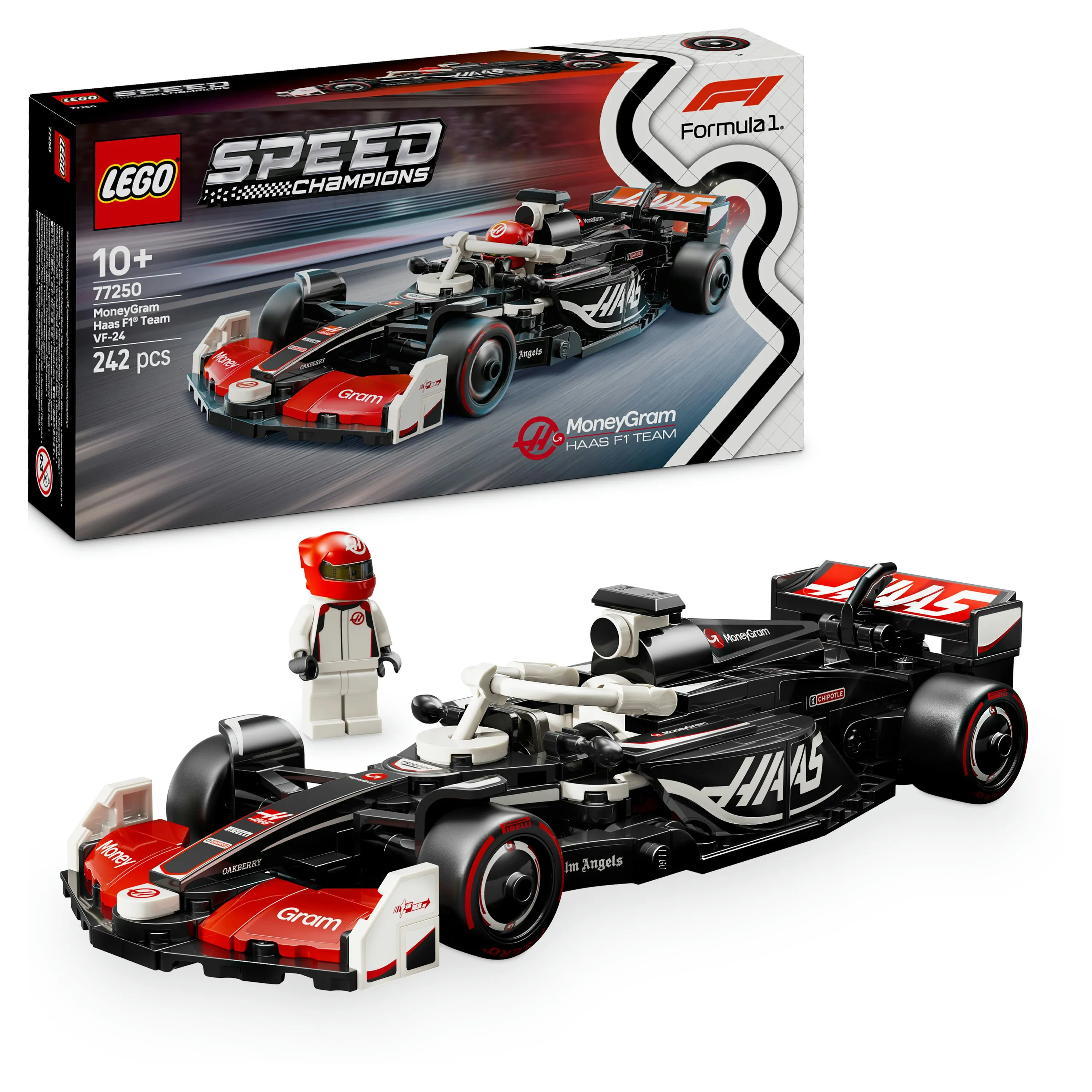 LEGO Speed Champions MoneyGram Haas F1 Team VF-24 Racerbil 77250