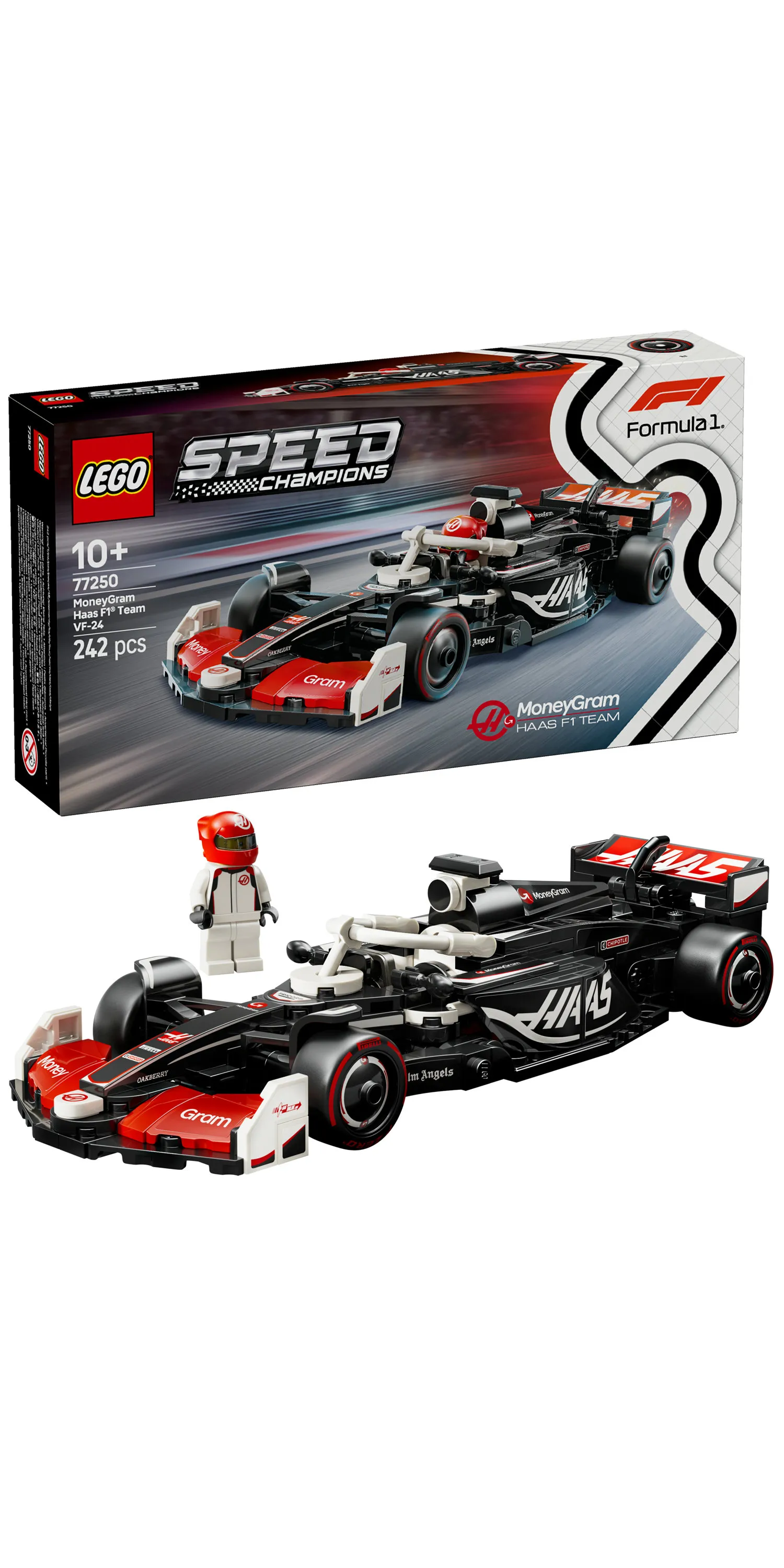 LEGO Speed Champions MoneyGram Haas F1 Team VF-24 Racerbil 77250