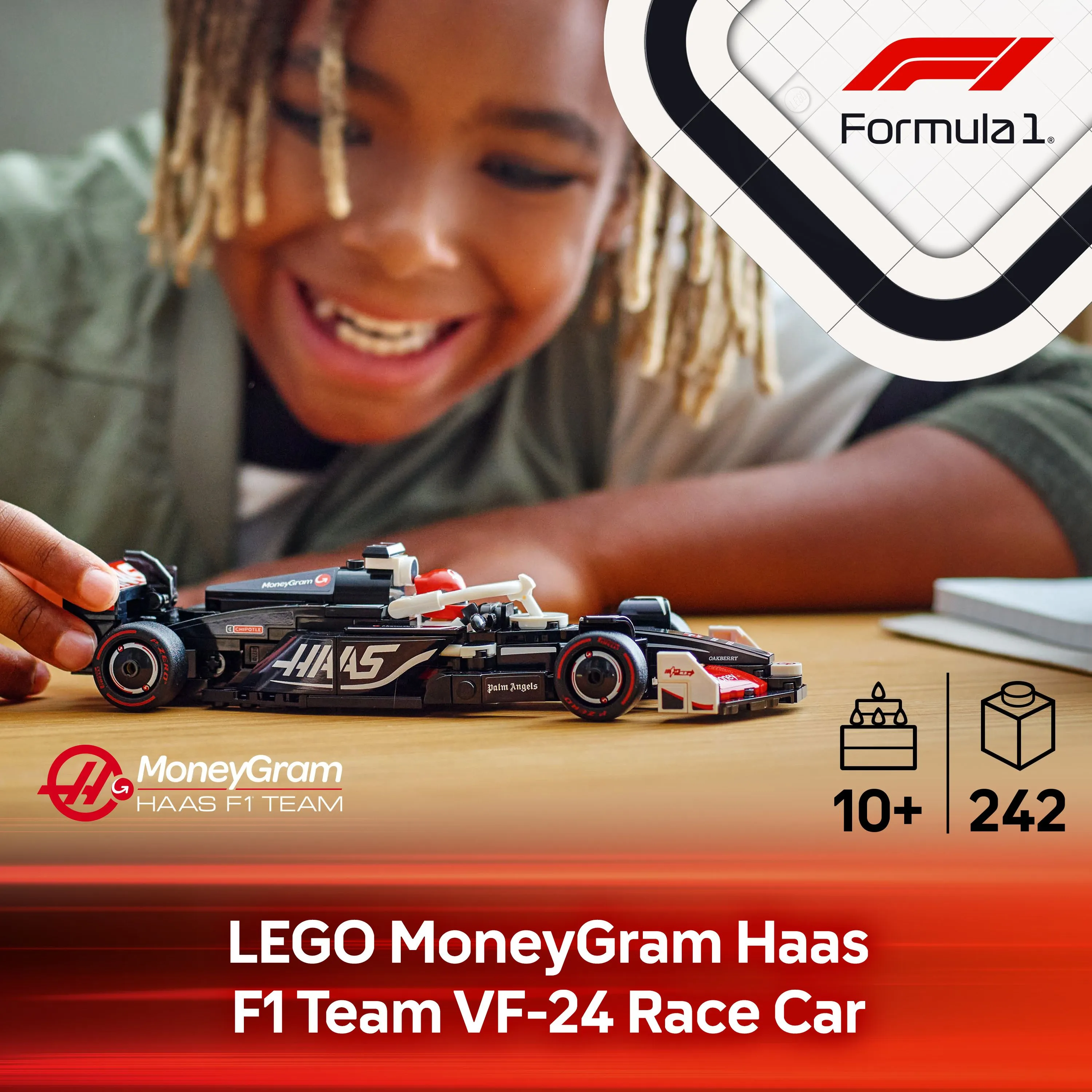 LEGO Speed Champions MoneyGram Haas F1 Team VF-24 Racerbil 77250